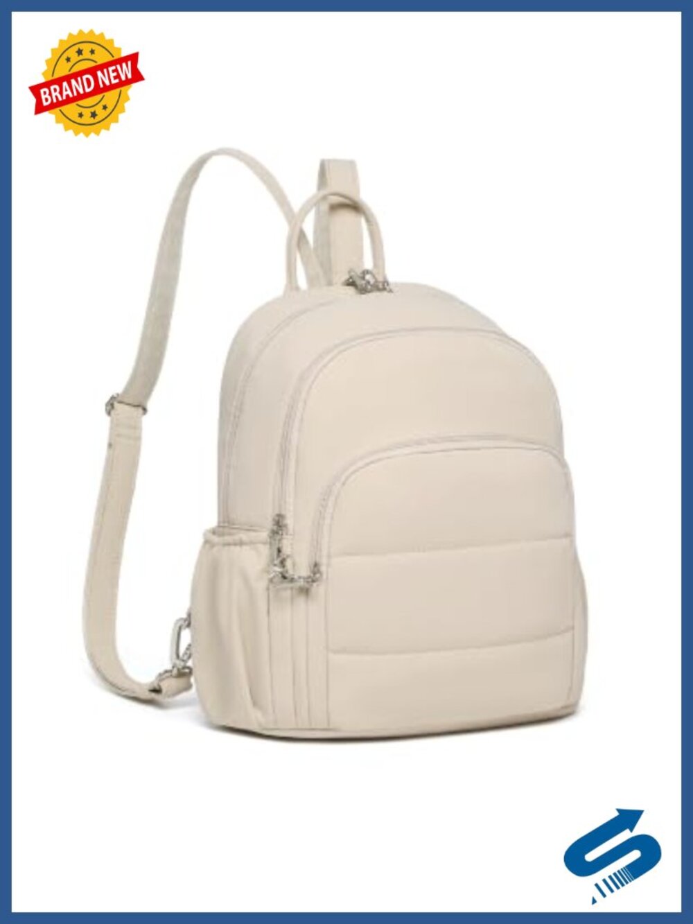 Anti-Theft Mini Backpack Purse RFID Water Resistant Quilted Daypack